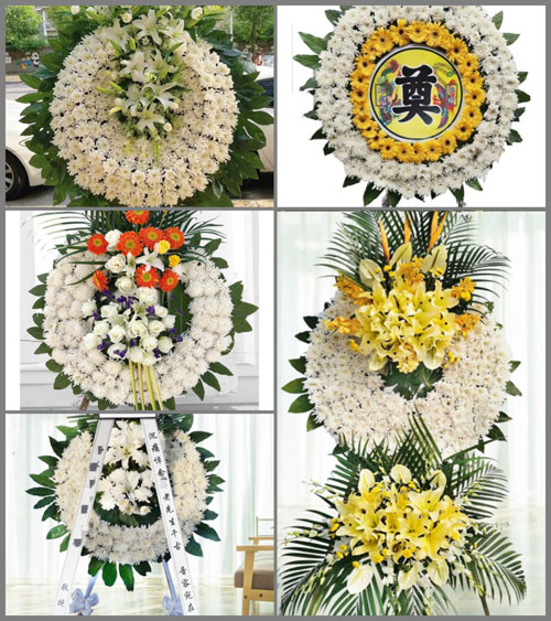 陕西榆林市米脂县龙镇镇中庄村花圈速递